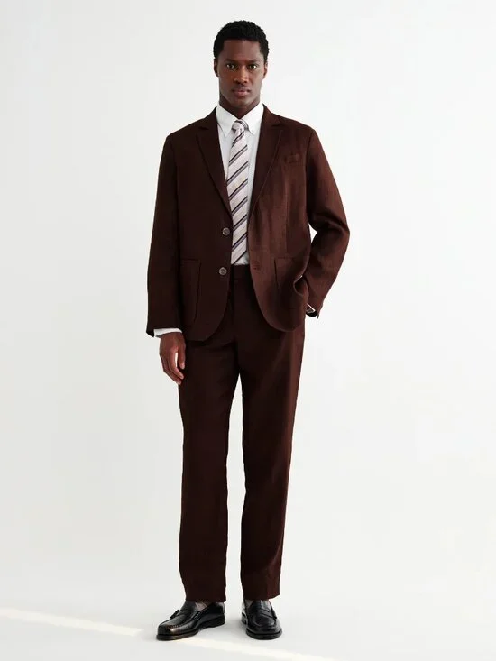 WAX London - Alp Linen Trousers - Col Merlot - BNWT - Picture 6 of 16